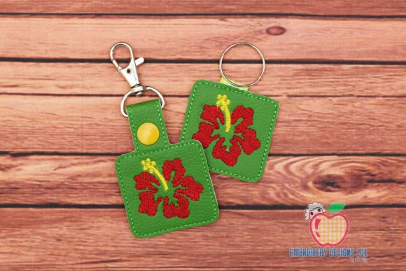 Beautiful Hibiscus ITH Key Fob Pattern Review