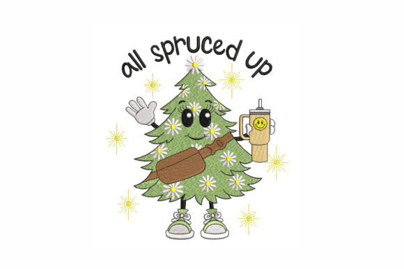 Christmas Tree with Coffee Cup Embroidery Review