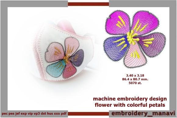 Flower with Colorful Petals Embroidery Review
