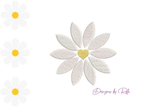 Heart Daisy Flower Embroidery Design Review