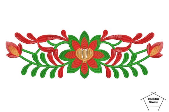 Red Green Flowers Embroidery Review