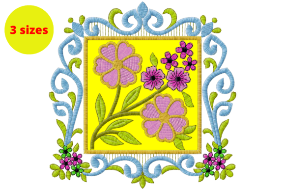 Square Flowers Frame Embroidery Review